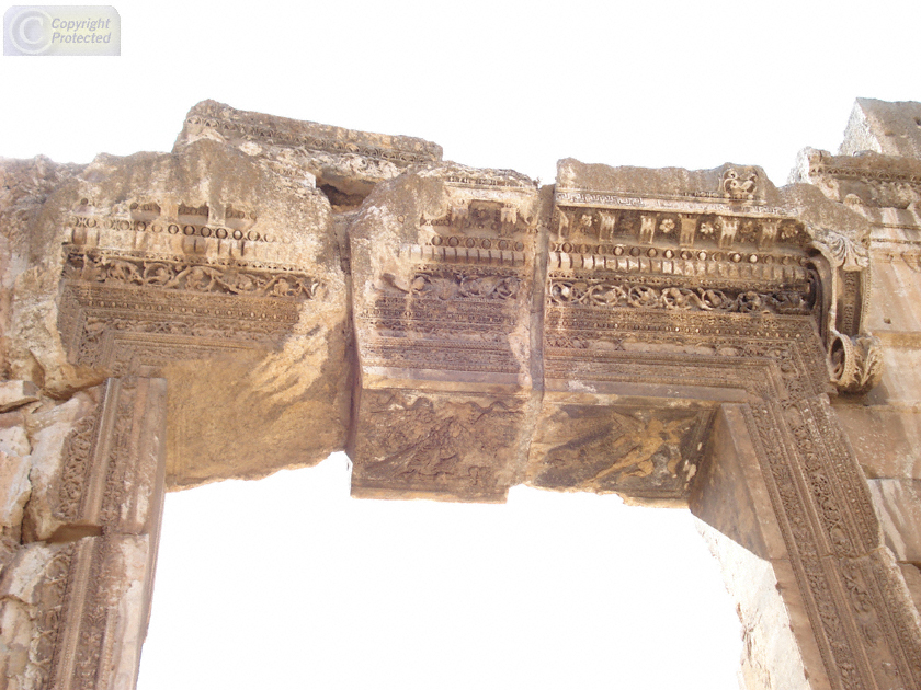 Entrance to the Temple of Bacchus in Baalbek